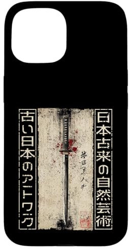 Hülle für iPhone 15 Katana Sword Traditioneller japanischer Holzblock Ukiyo-e Anime