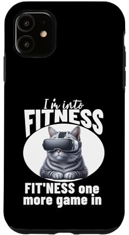 Hülle für iPhone 11 Gaming VR Cat Graphic Einzigartiger Gamer Ich mag Fitness Lustig
