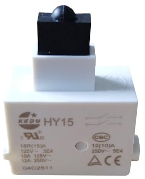 KEDU HY15 Push Button Switch,On Off Trigger Switches for Mitre Saw 2NO 18A 125V 12A 250V 5E4 CQC CE