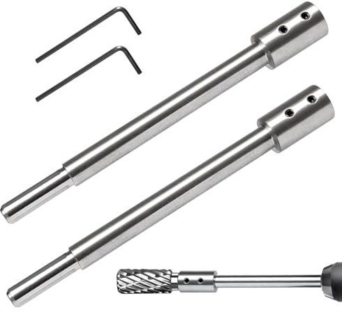 Dagran 2 Stück 169mm Extra Lang Verlängerungsschaft Bohrerverlängerung | für Forstnerbohrer 10.5mm Aufnahme Verlängerungsschaft Für tiefe Lochfräsungen Durchbrüche Kompatibel mit 3/8 Schaft Bohrern