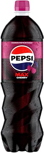 Pepsi Max Cherry No Sugar Cola Bottle 1.25L (Pack of 4)