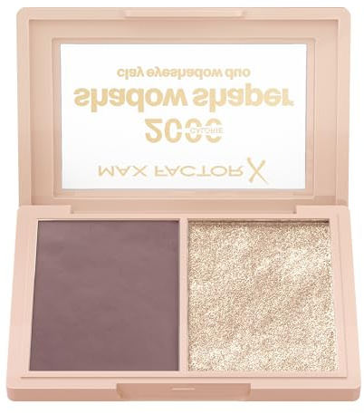 Max Factor 2000 Calorie Shadow Shaper Duo Eyeshadow Palette | Duo di ombretti matte e luminoso in 2 step, formula elastica da crema a polvere, finish leggero che si fonde con la pelle.