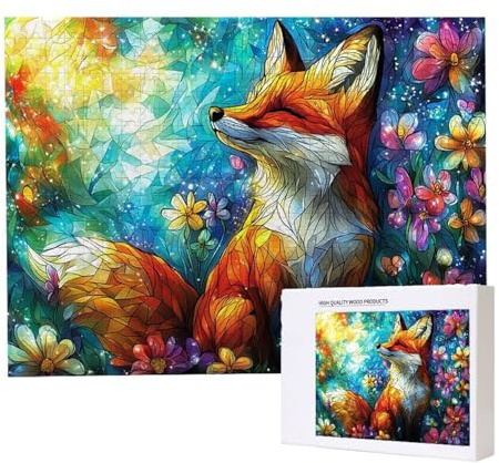 Jigsaw Puzzles für Erwachsene 6000 Teile, Herausforderndes Rätsel, Clevere Rätsel, Puzzlespiele für Die Ganze Familie, Geschenke für Frauen, Geschenke für Männer, Thema: (Farbiger Fuchs) n-62