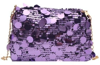 Sfwqoifou Glitzer Handtasche Damen Pailletten Silber Glitzertasche Abendtasche Bankett mit Reißverschluss Schultertaschen Clutch Party Hochzeit Bag Umhängetasche