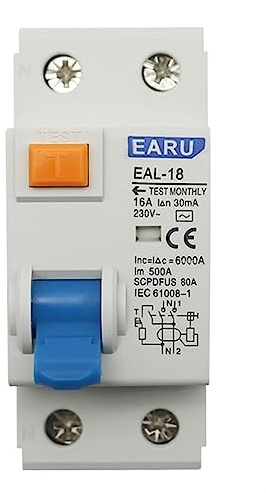 Lot de 10 disjoncteurs différentiels 2P type AC, 25 A, 40 A, 63 A, 80 A, 100 A, 30 mA, 100 mA, 300 mA(20A)