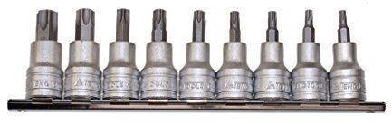 Teng M3813 10piece Clip Rail Tpx Bit Socket Set Metric - 3/8in Square Drive