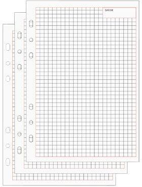 bind Kalendereinlage DIN A5 kariert 50 Bl./Pack. weißes Papier