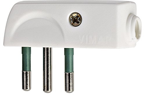 Vimar 00206.B Stecker 2P+T 10A Spa11, Weiß