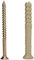 Merriway BH02844 (20 Pcs) Hammer Type Solid Wall Fixing with Nylon Plug, M6 x 50mm (1/4 inch x 2 inch) - Pack of 20 Pieces, Yellow/Grey