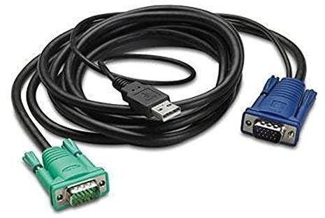 APC AP5821 - AP5821 Tastatur/Video/Maus (KVM)-Kabel Schwarz 1,8 m (APC Integrated LCD KVM - Integrated LCD KVM USB Cable - 6 ft)