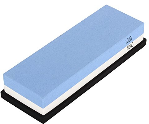 Schleifstein Witasm 2 IN 1 Doppelseitiger Schleifstein Wetzstein für messer - Körnung 1000 / 4000 - Abziehstein set mit Rutschfestem Silikon Halter