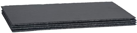 Argon Tableware Modular Slate Table Runner - 200 x 25cm - Black Natural Slate Dining Mat Decorative Long Dinner Table Centre Piece Platter for Kitchens, Bar, Restaurant, Weddings, Events