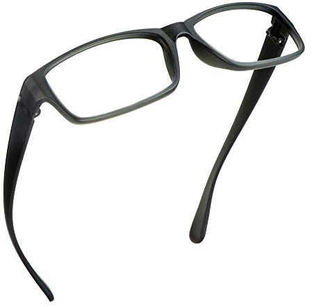 LifeArt Blu-ray-Brillen, Lesebrille für Computer, transparente Linse, Kopfschmerzen reduzieren & trockene Augen verhindern, Mode für Männer/Frauen +0.75