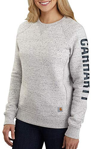 Carhartt Clarksburg Graphic Crewneck Sweatshirt Maillot de survêtement, Asphalt Heather NEP, XL aux Femmes