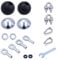 J Bryant Gym Machine Accessories for 5mm/6mm Cable Ball Stopper Interface Port Components Fitness Equipment Wire Rope Port Joint Replacement Parts for Home Gym Machine Use