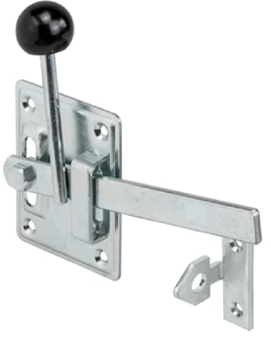 Gedotec Serratura per cancello da giardino in acciaio inox con gancio a clink, per cancelli in legno e cancelli in ferro