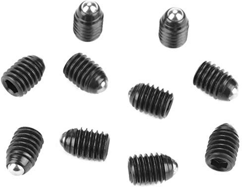 Pressore a sfera, 10 pezzi filettatura a esagono incassato in acciaio al carbonio M6 8 mm 10 mm 12 mm 16 mm 20 mm 25 mm 30 mm (opzionale) Set di pressori a molla a sfera(M6*8(10PCS))