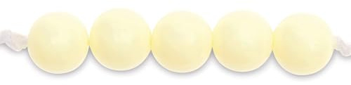 Kunststoffperlen, gebrochenes Weiß, 10 mm, 24 Stück