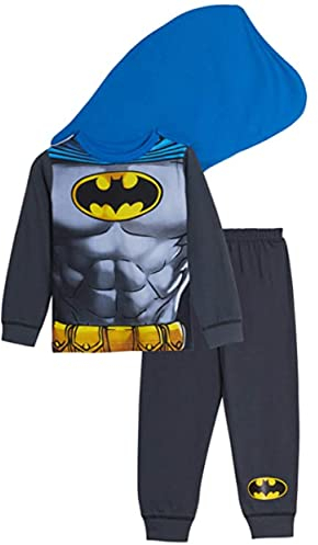 BATMAN Kinder Schlafanzug mit Umhang, Kostüm - 5-6 Jahre: 116cm