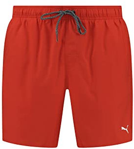 PUMA Herren Medium Length Swim Shorts, Chili Powder, M