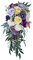 predolo Eleganter Hochzeits-Brautstrauß Rosen-Wasserfall-künstlicher Halte-strauß für Kirche-Zeremonie-Feiern-Dekor-, Violett