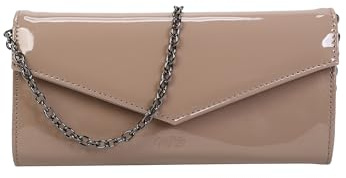 Buffalo Damen Secco Patent Taupy Clutch