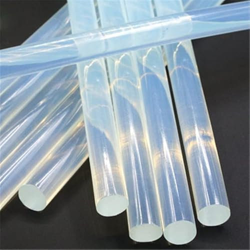 Fulenyi Small Hot Glue Sticks, Pack of 10 Transparent All-Temp Glue Sticks, Multifunctional Stick Glue, Works with Fabric, Wood and Other Materials, 0.3 x 3.9 Inches