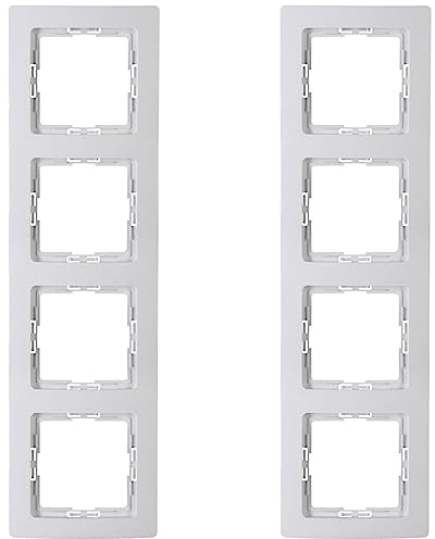 Kopp Rahmen Paris Abdeckrahmen 4-Fach arktis-weiß,308702063, 308702086 (Packung mit 2)