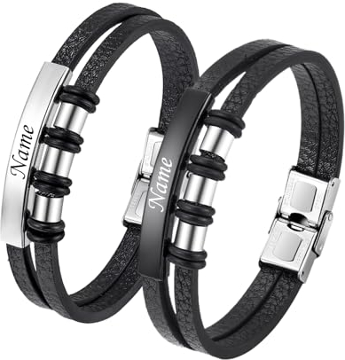 Cupimatch Lederarmbänder Paar Armbänder Personalisiertes Armband Freundschafts Armbänder Geflochtenes Lederarmband Geschenk für Männer Frauen