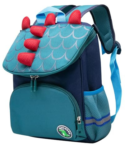 LJCZKA Rucksack Kinder Dinosaurier mit Brustgurt, Schulrucksack für Jungen, Kinderrucksack Wasserfest, Vorschule