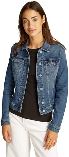 Tommy Jeans Donna Giacca in Jeans Vivianne Chiusura con Bottoni, Blu (Denim Medium), M