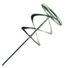 Mörtelrührer 400 x 80 mm, Mörtelrührer, HEX Gewinde, 40 cm lang, 80 mm Durchmesser, für schnell und einfaches Mischen von Mörtel, Putz und Kleber