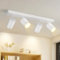 ZMH LED Deckenleuchte 4 Flammig Deckenstrahler: GU10 Deckenlampe Spots 350°Schwenkbar Deckenspots Weiß Modern Flurlampe Industrial Wandstrahler für Wohnzimmer Schlafzimmer Küche (Ohne Leuchtmittel)