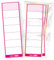 itenga 50x Ordneretiketten Ordnerrückenschild für breite Ordner I Aufkleber für Ordnerrücken selbstklebend aus Haftpapier 6x19cm (pink)