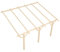 Wood&Play - Carport Überdachung - Einzelcarport aus Holz mit Dacheindeckung - Abstellplatz Holz Pavillon - KVH Holzkammer - Wandmontage - 410x525cm - Gerader Stoß - 12x12x215cm