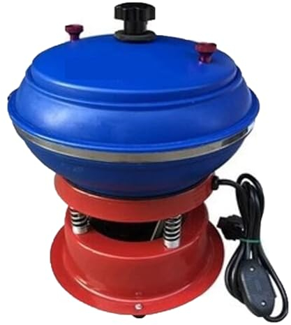 Schmuck-Vibrationspoliermaschine, 20,3 cm, elektrischer vibrierender Becher zum Trommeln und Polieren von Steinen, bequeme Bedienung bei 130 W