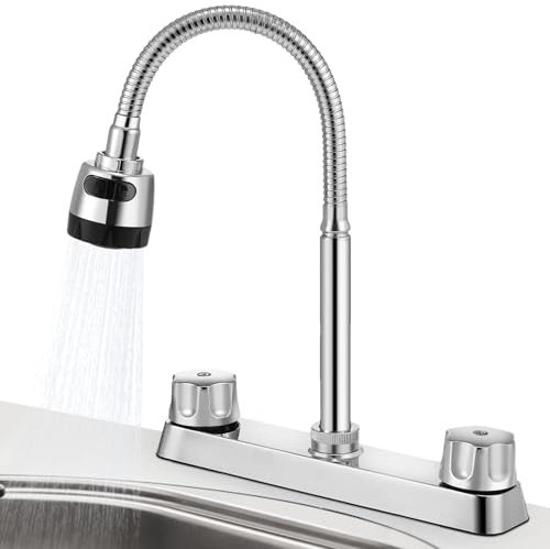 Robinet d'évier de salle de bain pour camping-car, robinet de cuisine pour camping-car,Robinet extérieur pour camping-car avec pulvérisateur rotatif à 360 degrés - Robinet de cuisine flexible pour rem