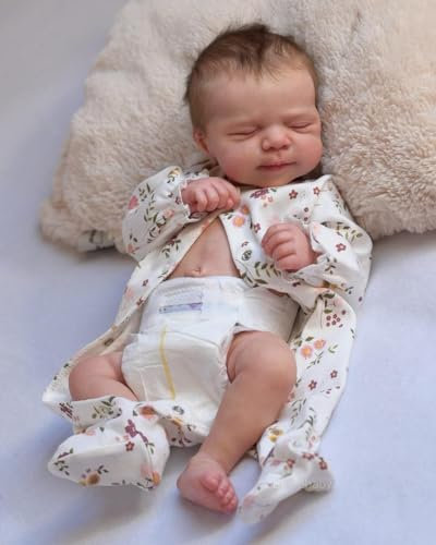 Zero pam Realistic Reborn Baby Dolls Full Body Girl, Lifelike Silicone Newborn Baby Dolls 18 Inch Posable Real Looking Babies Doll That Look Real, Sleeping Reborn Toddler Doll