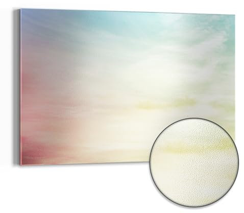DEQORI Metall Magnettafel | 60x40 cm cm groß | Motiv Pastelliger Himmel | Whiteboard für alle Magnete | Magnetboard Wand-Tafel für Küche & Büro | Design Magnetwand Pinnwand magnetisch