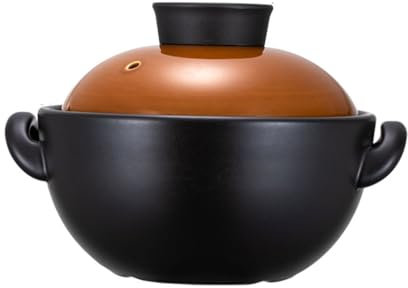 CCKUHN Pentola Moderna per Saltare in Padella, pentola per zuppa in Ceramica, pentola per stufato Bassa, pentola di Terracotta per Uso Domestico, pentola per Riso, pentola da Cucina con c