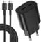 Caricabatterie Samsumg 25W,Caricatore USB C,Rapido Presa USB C Caricabatterie per Samsung Galaxy S22/S22 Ultra/S21 Ultra 5G/S21 FE/S20/S10/S9/A13,Alimentatore Ricarica Spinotto con Tipo C Cavo