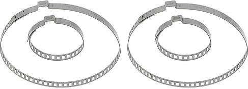 Restagraf - Jeu de Colliers à Oreille - Diamètre 25 à 110 mm - Pour Soufflet de Cardan - Acier Inoxydable - Réf. 7500 - Sachet de 2, Gris (Lot de 2)