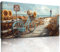 MHARTK66 Fahrräder am Strand Leinwand Bilder, 59x119 cm XXL Wandbilder Wohnzimmer Sonnenblume Bild Aesthetic, Modern Wanddeko Kunstdruck Schlafzimmer Esszimmer Büro Küche Badezimmer