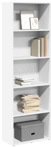 Myheimly Bücherregal Standregal Aktenregal Wandregal Raumteiler Regal Raumtrenner Büroregal Mehrzweckregal Weiß 60x30x189 cm Holzwerkstoff