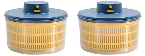 Pyugxab 2X Spinner de Ensalada Eléctrico - Secador de Verduras de Lechuga, Recargable por USB, Spinner de Frutas de Lechuga de Secado Rápido con Tazón