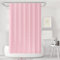 LUKDUNG 180x180 Badevorhang, Duschvorhang Anti-schimmel in Badezimmer, Vorhang für Badewanne Dusche aus Stoff Wasserdicht Waschbar, Waschbar PEVA Shower Curtain mit 12 Duschvorhangringe Rosa