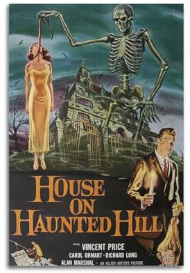 KOAXEWU Filmposter The Amityville, Horror-Film-Poster, dekorative Malerei, Leinwand, Wandposter und Kunstdruck, modernes Familienschlafzimmer, Dekoration, Poster, 50 x 75 cm