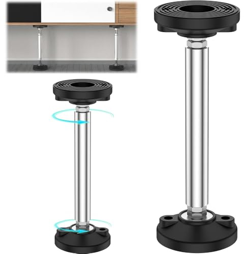 Niciksty 2Pcs Telescopic Rod Bearing Bracket, Height Adjustable 30-45cm | 304 Stainless Steel Adjustable Support Pole for Bathroom Cabinet, Third Hand Support Pole Cabinet Lifting Tool