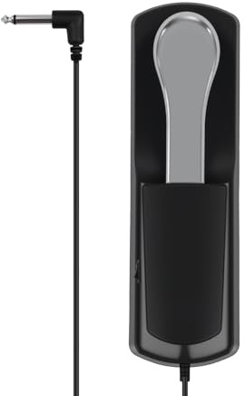 Sustain Pedal für Keyboard und Digitalpiano mit Polaritätsschalter, Universal Piano Pedal mit 6,35 mm Anschluss, Rutschfestes Fußpedal für MIDI Keyboard und elektronische Klaviere