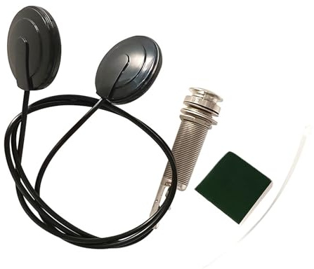 Pickup passivi 2 in 1 per chitarra Trasduttore microfono a contatto stabile pickup piezo autoadesivo per violino, ukulele, banjo, chitarra, amplificatore piezo, trasduttore
